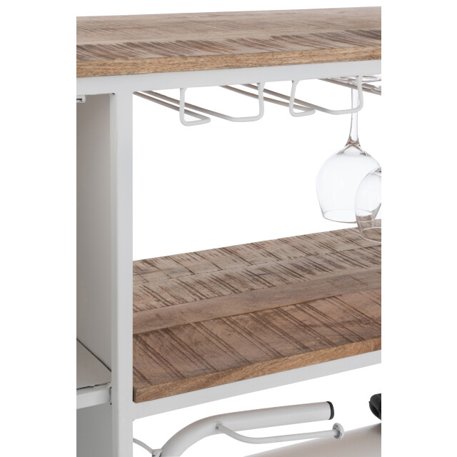J-Line bar fiets metaal/mango hout /naturel 173x64x119cm 3000597 large