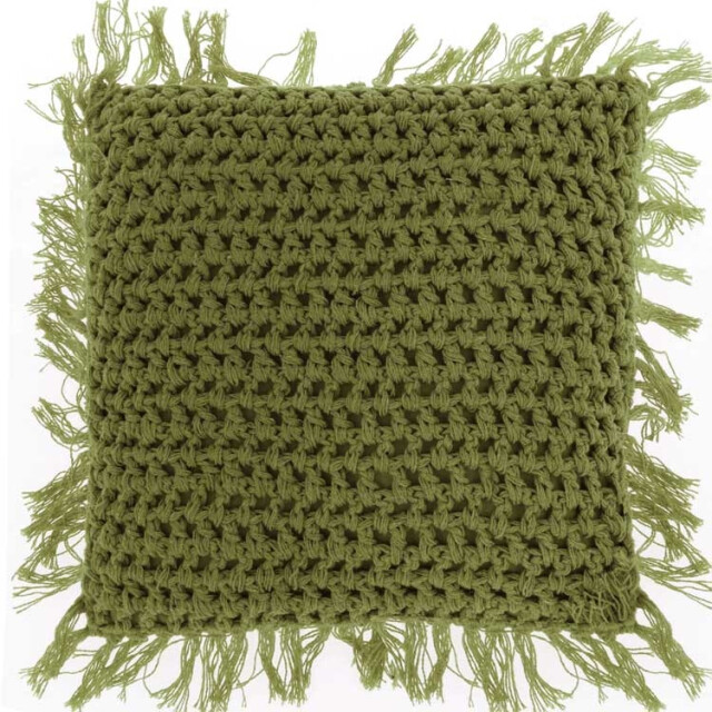 Unique Living kussen tufo 45x45cm olive green 2070531 large