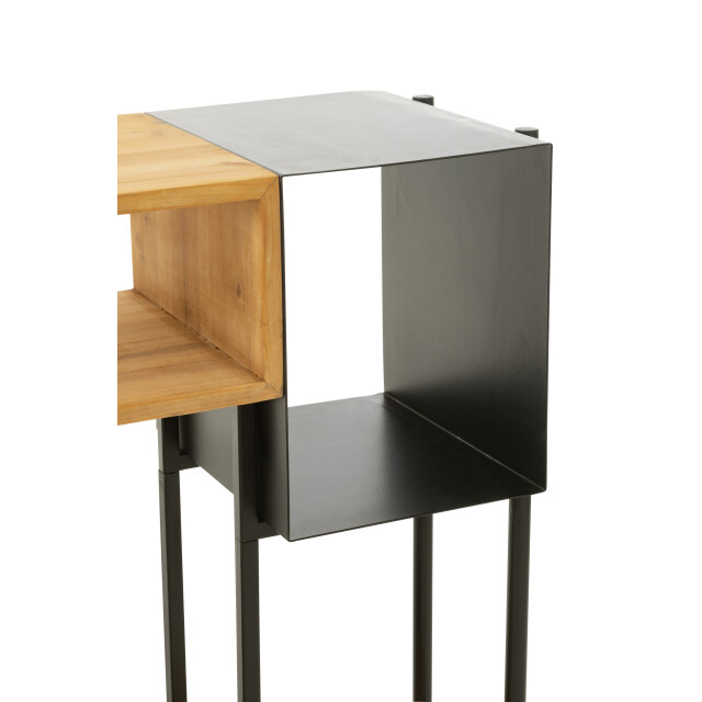 J-Line console tina hout/ijzer /naturel 120x30x80cm 3001792 large