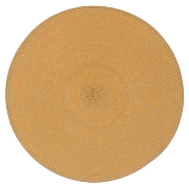 Unique Living placemat daisy rond rotan oker Ø 38cm 3004134 large