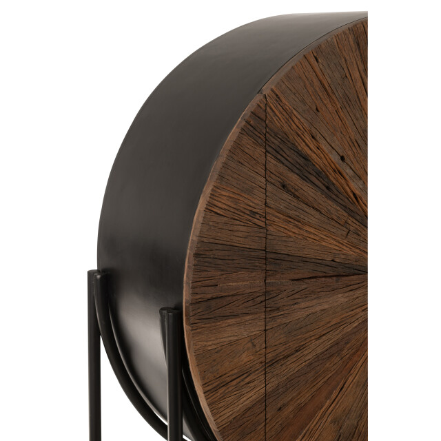J-Line bar shanil gerecycleerd hout/mdf /zwart 105x38x160cm 3002329 large