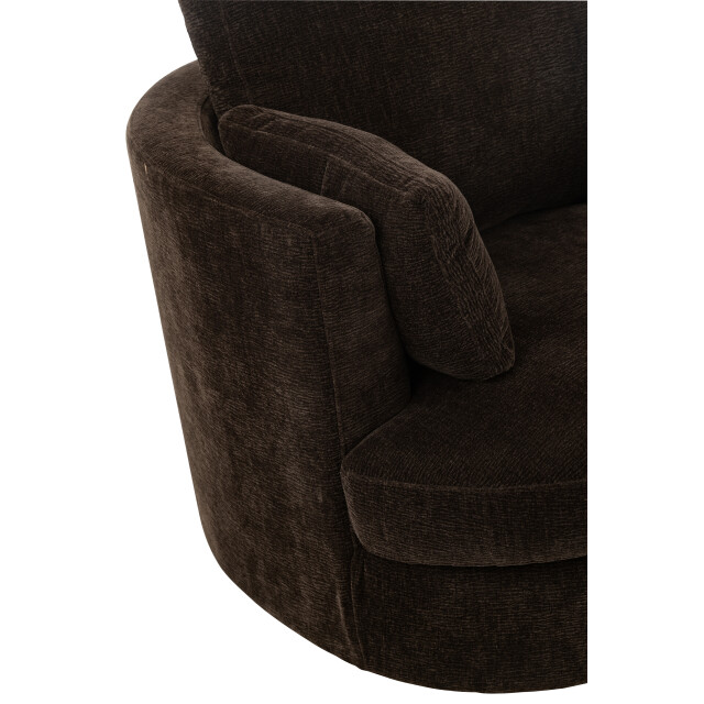 J-Line loungestoel swiv populierenhout/schuim donker 109x100x89cm 3002391 large