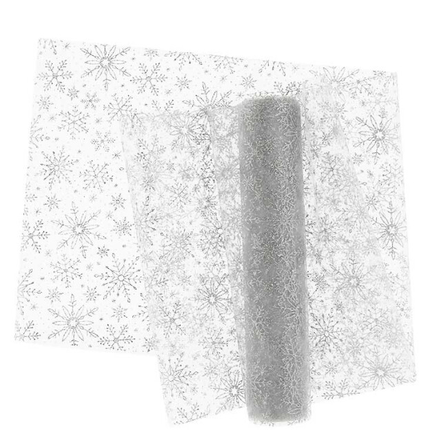 Unique Living decofabric ice star 28x300cm silver 2763171 large