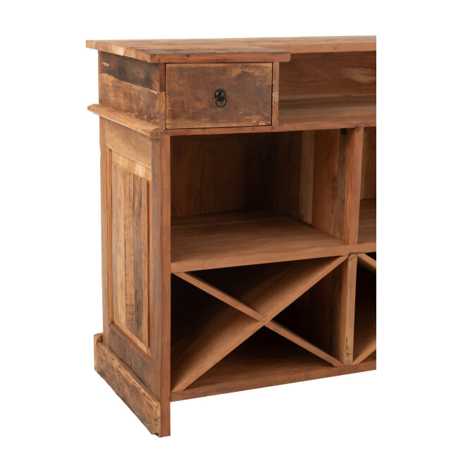 J-Line bar 2 lades gerecycleerd hout 180x55x106cm 3002298 large
