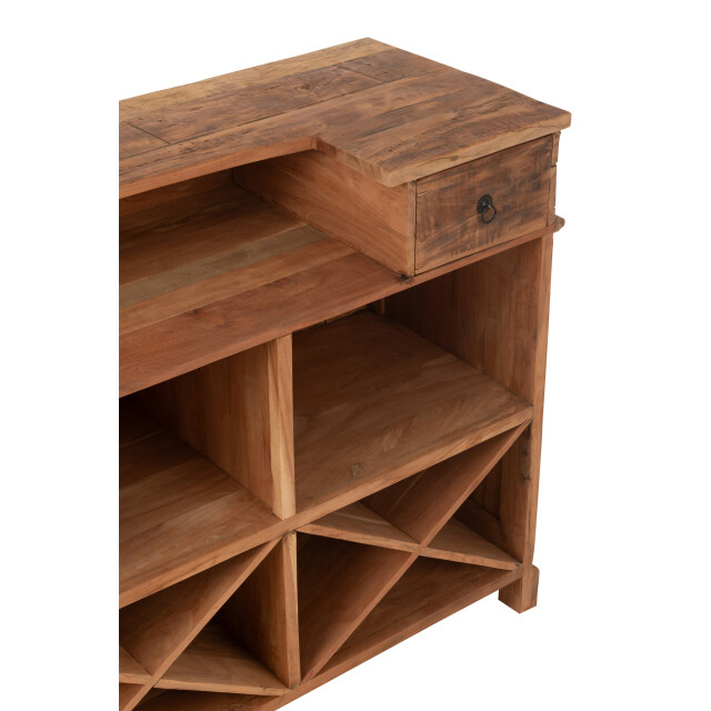 J-Line bar 2 lades gerecycleerd hout 180x55x106cm 3002298 large