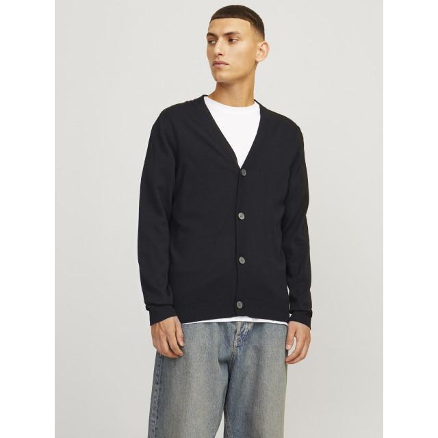 Jack & Jones Emil knit button cardigan 12257492-BLK-M large