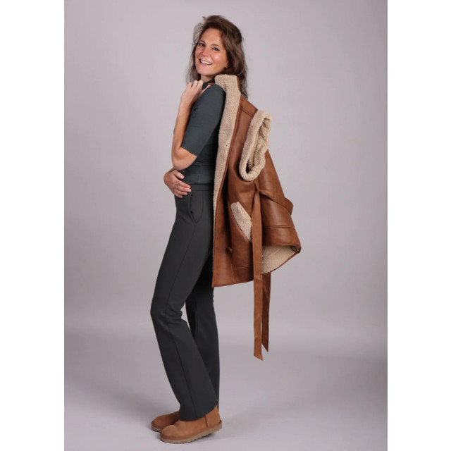 Studio Amaya Lammy oversized gilet strikceintuur maya Lammy oversized gilet met strikceintuur Maya  large