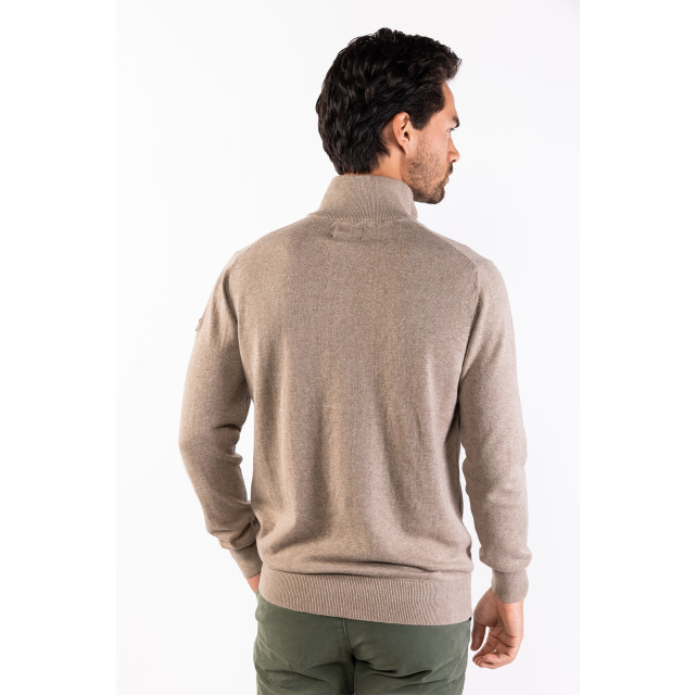 PRESLY & SUN Lewis zip knitted pullover PS-LEWIS-TAU-L large