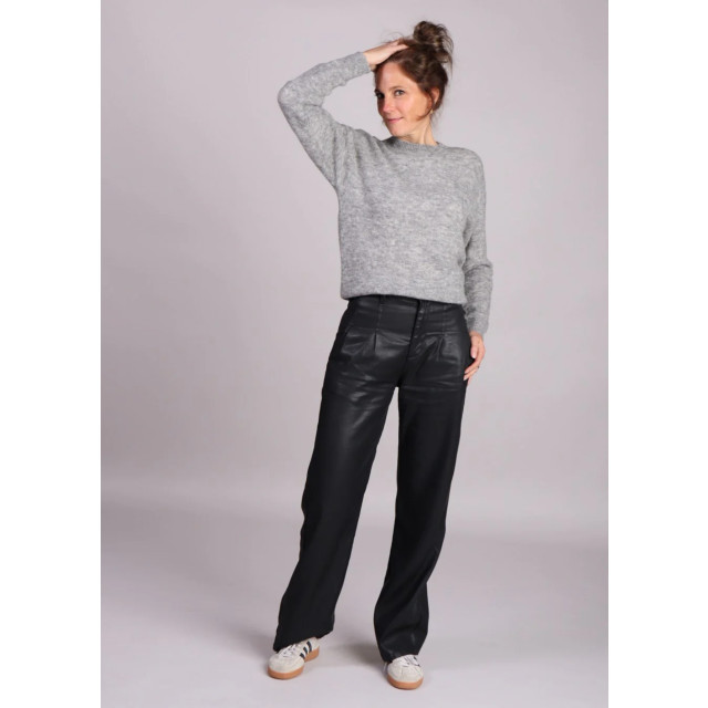 Homage to Denim E flowy coated pleated jeans Zwarte flowy coated pleated jeans  large