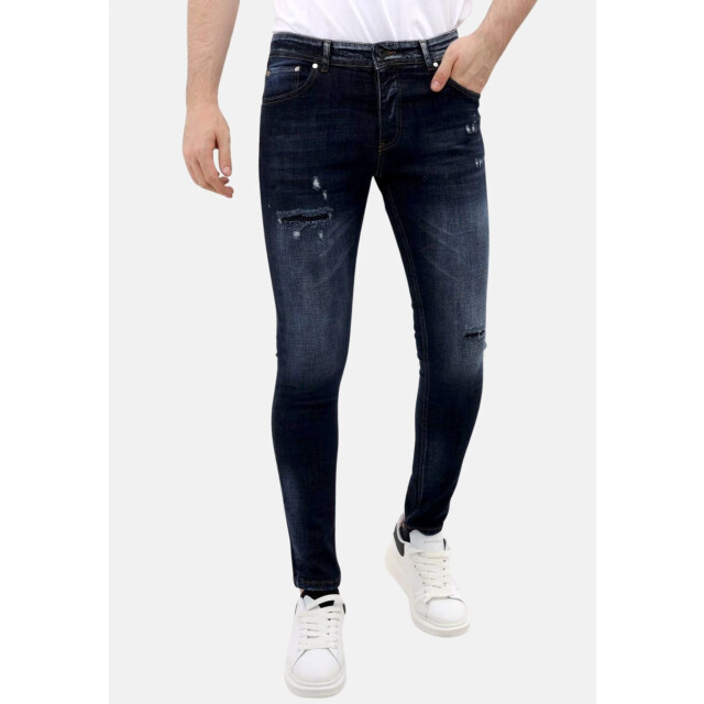 Mario Morato Jeans slim fit stretch met scheuren mm MM-S-1979/101 large