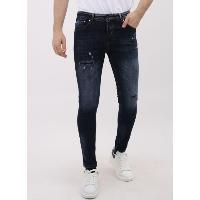 Mario Morato Jeans slim fit stretch met scheuren mm MM-S-1979/101 large