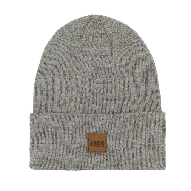 Urban Classics Lange muts met imitatieleren patch UTTN533_grey large