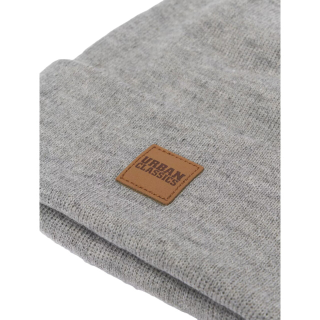 Urban Classics Lange muts met imitatieleren patch UTTN533_grey large