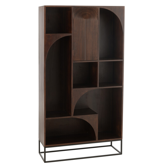 J-Line rek mode mango hout/mdf 90x33x168cm 3002351 large