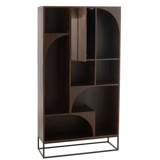 J-Line rek mode mango hout/mdf 90x33x168cm 3002351 large