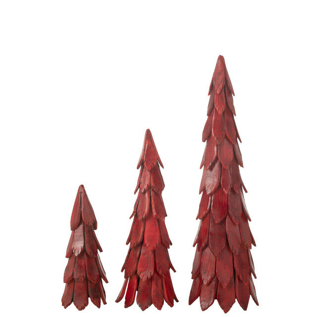 J-Line kerstboom stukken hout large 37x37x120cm 3009555 large