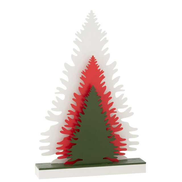 J-Line deco winter led bomen hout mix 29.5x6x44.5cm 3010184 large