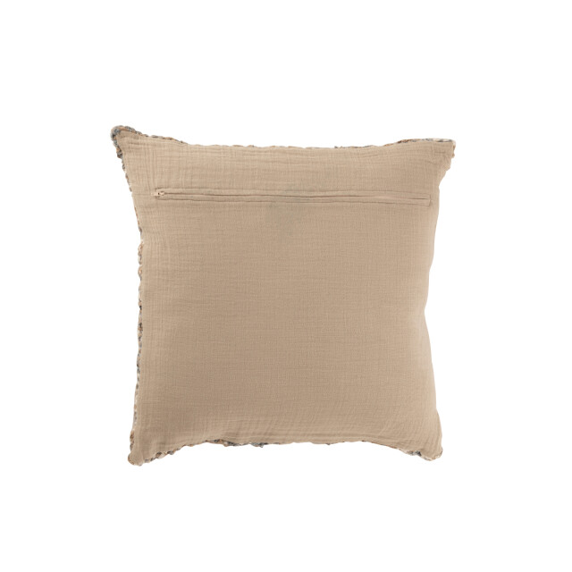 J-Line kussen tweed acryl/katoen lichtblauw/beige 45x45x12cm 3002531 large