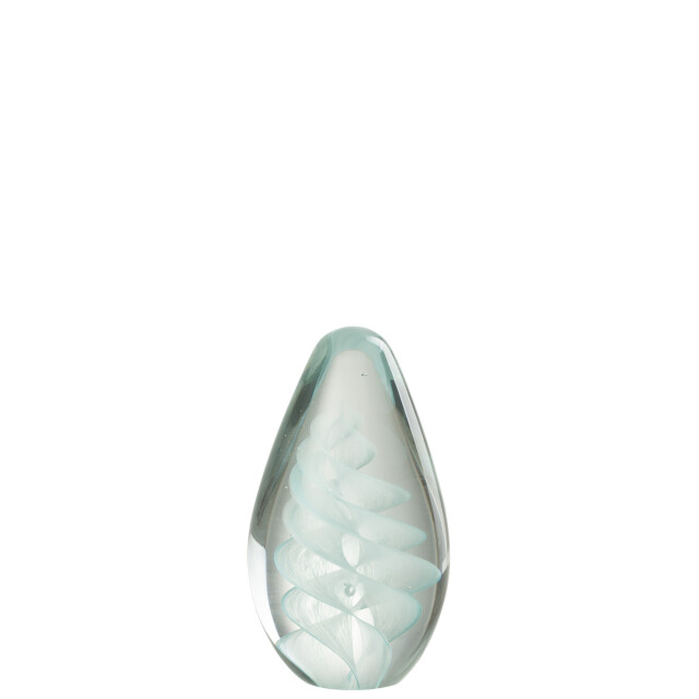 J-Line presse pap spiraal glas cyaan large 8.5x8.5x15cm 3007836 large