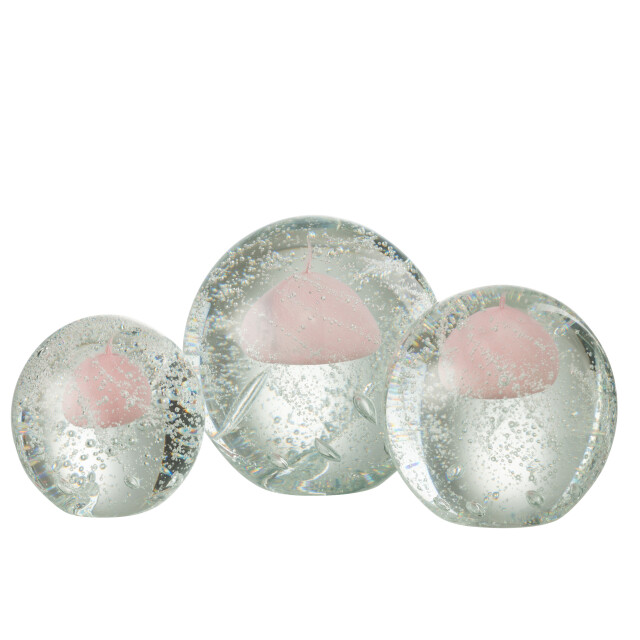 J-Line presse papier bubbel glas large 13.5x13.5x12cm 3007875 large