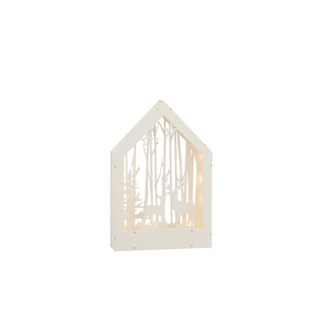 J-Line deco winter herten+bomen led hout 24x5x34.5cm 3006391 large