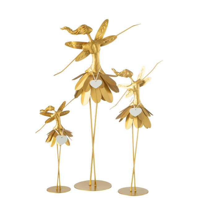 J-Line fee hart label metaal goud large 33x16x76cm 3009620 large