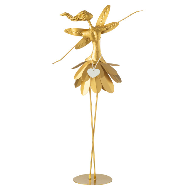 J-Line fee hart label metaal goud large 33x16x76cm 3009620 large