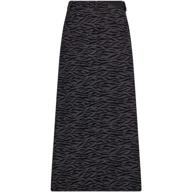 Co'Couture Zebracc denim slit skirt black 34162-96 large