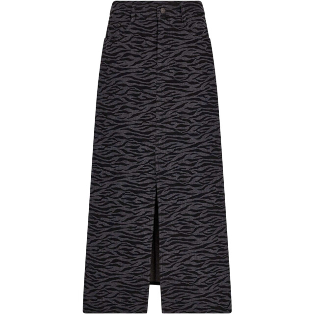 Co'Couture Zebracc denim slit skirt black 34162-96 large