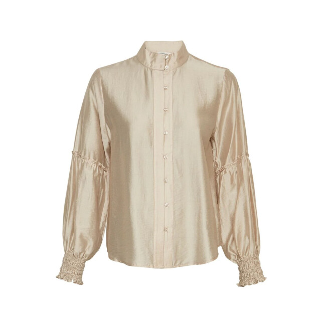 Moss Copenhagen Champagne satijnlook blouse ruffle details kitlyn romina 8970099687752 large