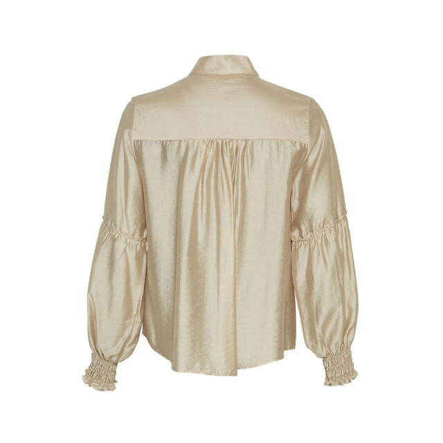 Moss Copenhagen Champagne satijnlook blouse ruffle details kitlyn romina 8970099687752 large