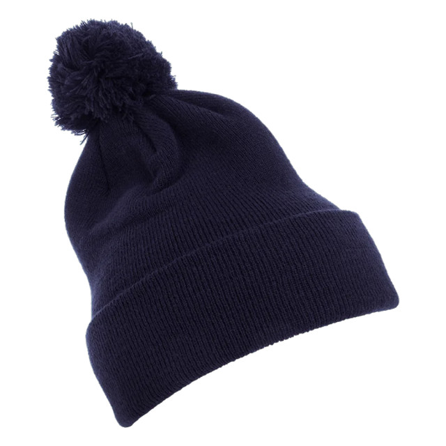 Flexfit Klassiekers pom pom gebreide muts met manchet UTTN851_navy large