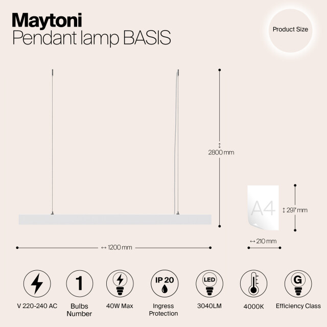 Technical Maytoni hanglamp basis - 3014624 large