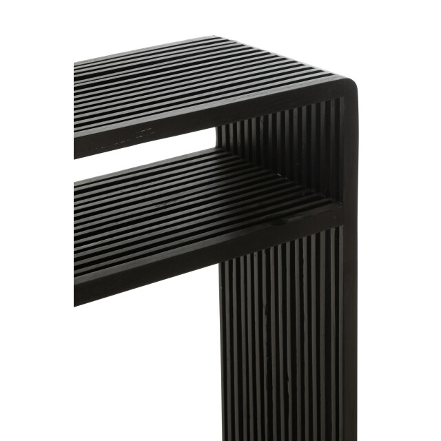 J-Line set van 2 console met schap gerecycleerd teak 130x30x80cm 3001935 large