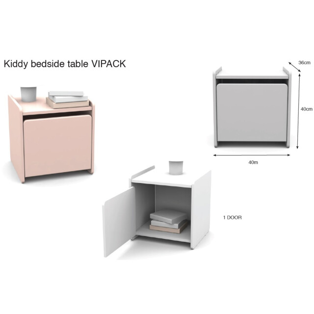 Lucevi kiddy kindernachtkastje- hout - 40x36x41cm 3011454 large