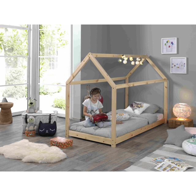 Lucevi cabane bed 90 x 200 cm natuur matras basic cool 90 x 200 x 10 cm 3012473 large