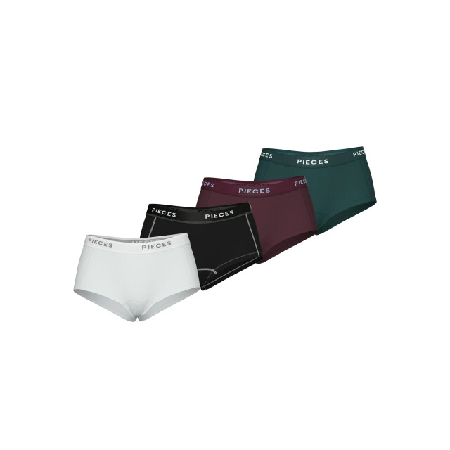 Pieces Dames hipster pclogo 4-pack multicolor 17106857 large