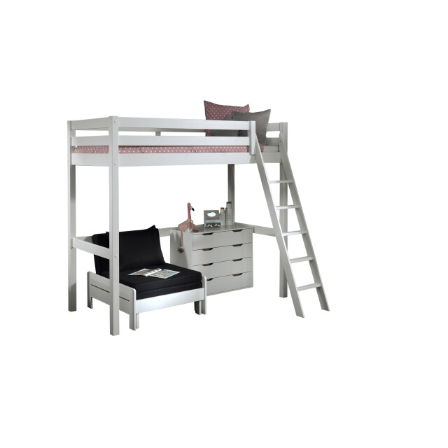 Lucevi pino mezzanine bed 90 x 200 cm pino commode 4 laden pino 3011973 large