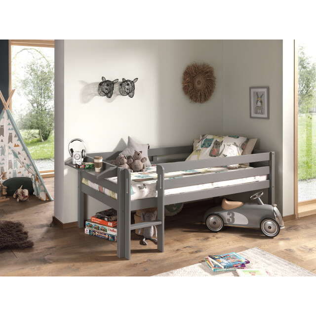 Lucevi pino halfhoogslaper h85cm met ladder 90 x 200 cm pino hangtablet 3012177 large