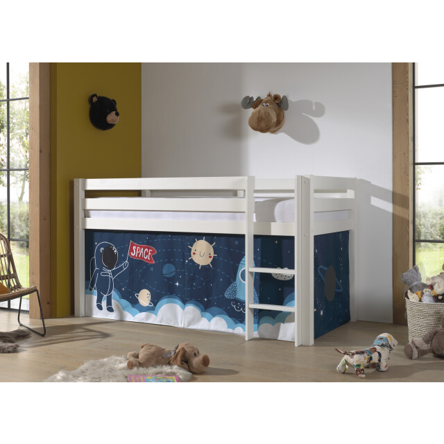 Lucevi pino halfhoogslaper h115cm met ladder 90 x 200 cm space shuttle 3012093 large