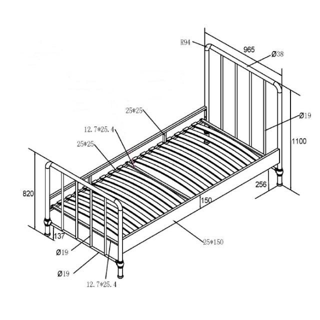 Lucevi bronxx bed 90x200cm - 3011917 large