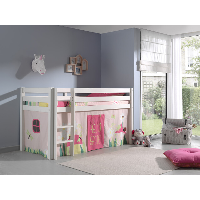 Lucevi pino halfhoogslaper h115cm met ladder 90 x 200 cm spring 3012397 large