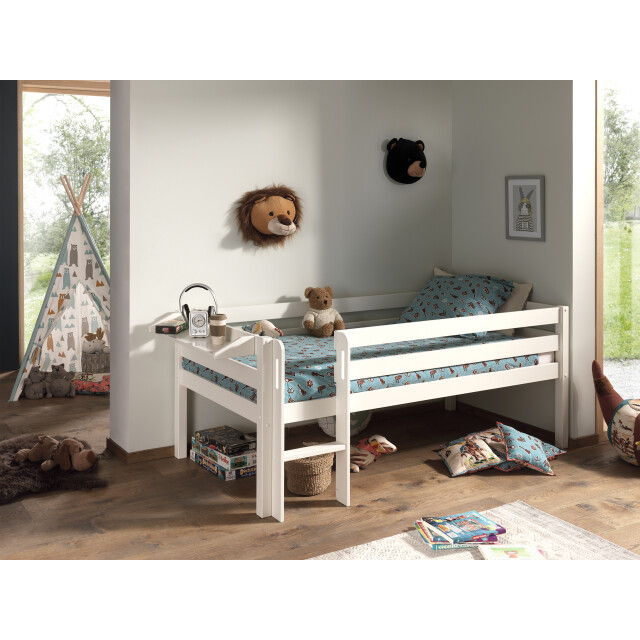 Lucevi pino halfhoogslaper h85cm met ladder 90 x 200 cm pino hangtablet 3012176 large