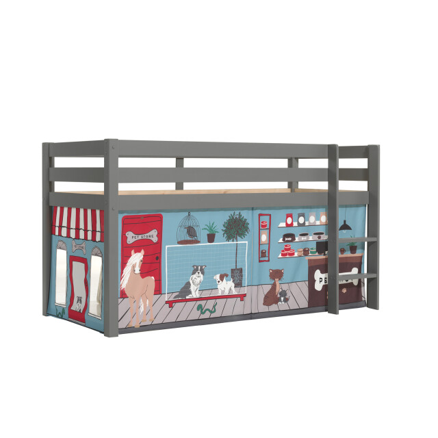 Lucevi pino halfhoogslaper h115cm met ladder 90 x 200 cm pet shop 3012113 large