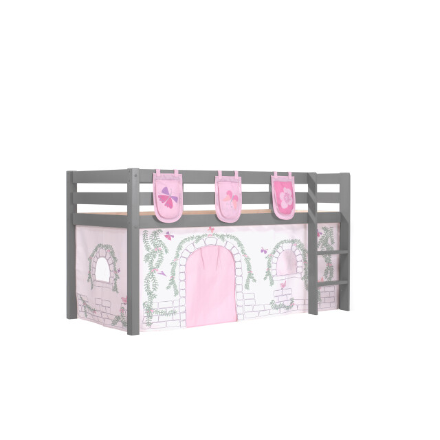 Lucevi pino halfhoogslaper h115cm met ladder 90 x 200 cm birdy 3011958 large