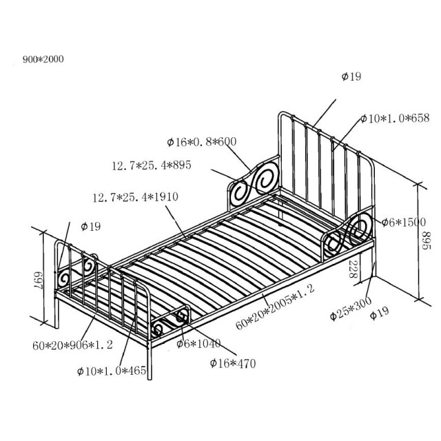 Lucevi alice bed 90x200cm - 3012264 large