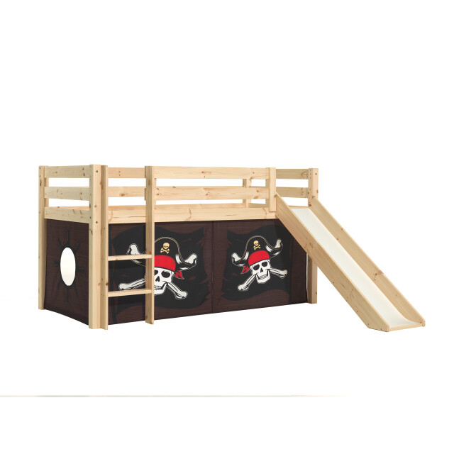 Lucevi pino halfhoogslaper h115cm + ladder + glijbaan + caribian pirates 3012018 large