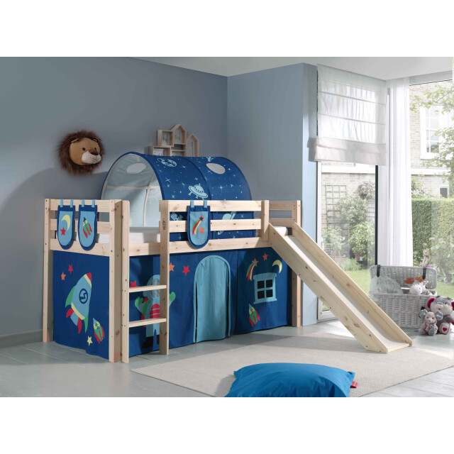 Lucevi pino halfhoogslaper + ladder + glijbaan + astro gordijntjes + 3 zakjes 3012338 large
