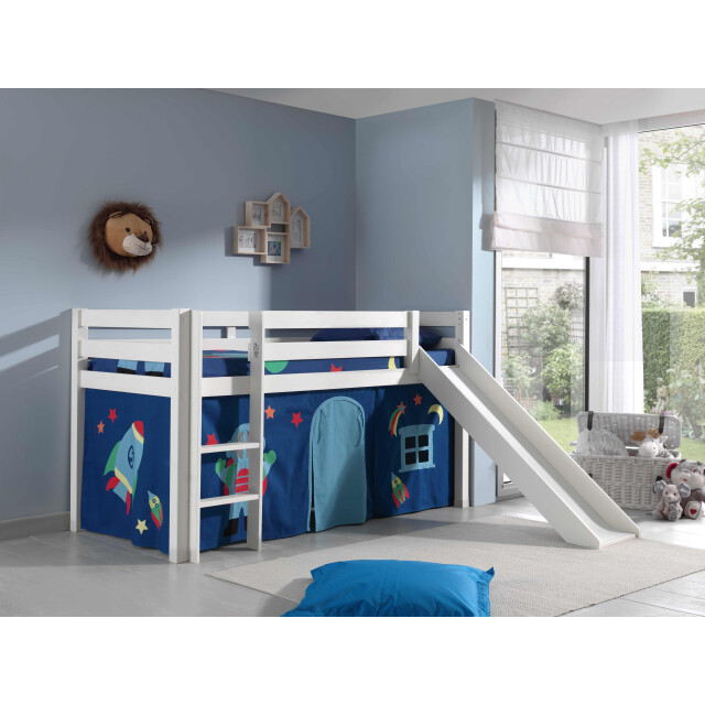 Lucevi pino halfhoogslaper h115cm met glijbaan 90 x 200 cm astro 3012359 large