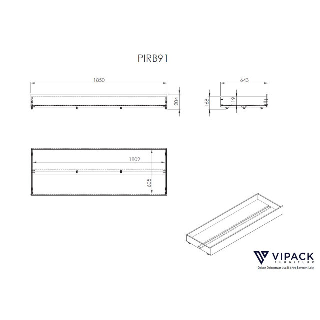 Lucevi pino scott lade voor kajuitbed - 3012299 large